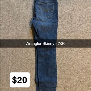 Wrangler Denim Skinny Jeans - Dark Blue